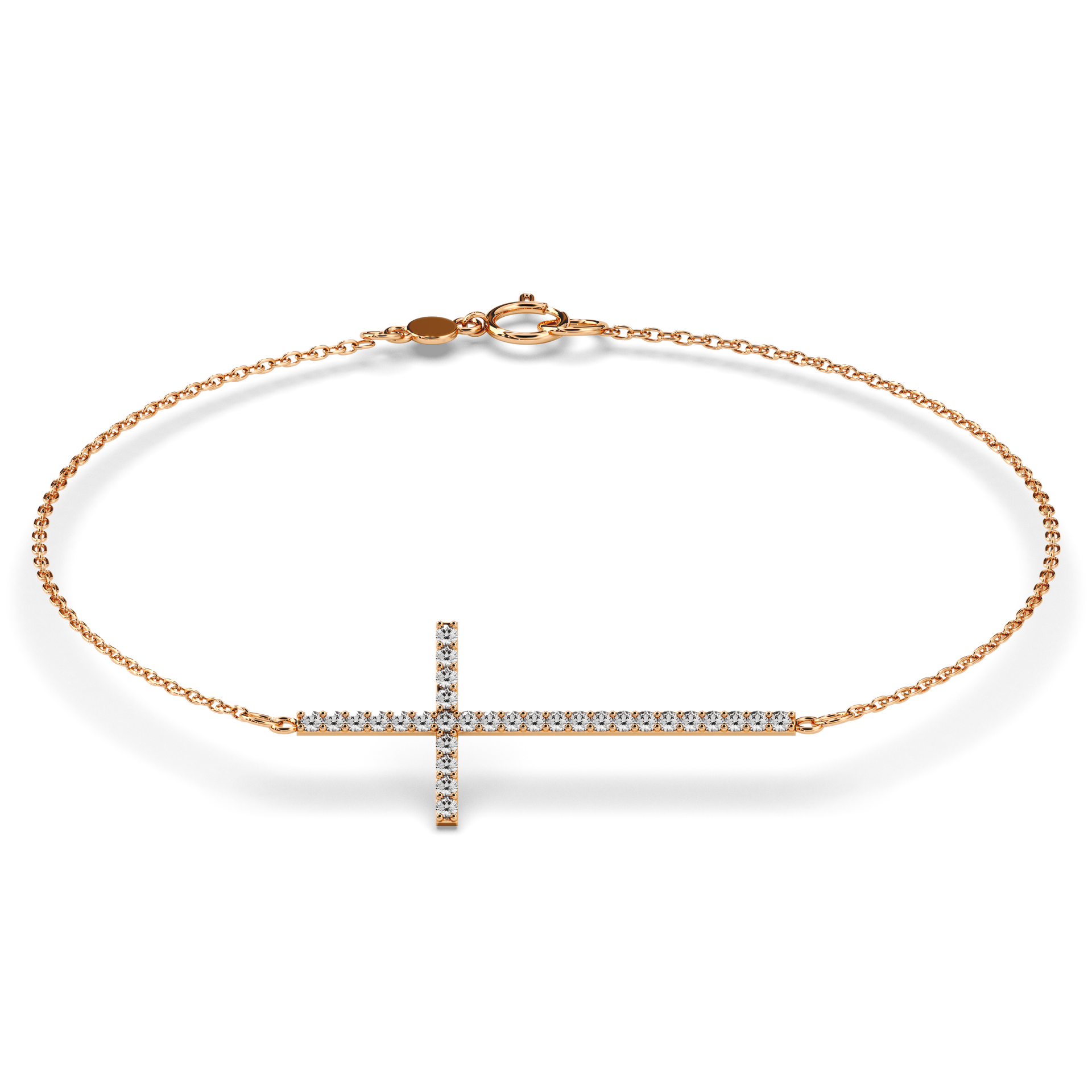 SJX DIAMOND CROSS BRACELET 6ZU0029 Diamond Cross Bracelet 0.90ct
